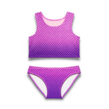 Bikiniset Prinses Ariël in paars met schubbenpatroon, perfect voor een zeemeermin look in het zwembad of op het strand.