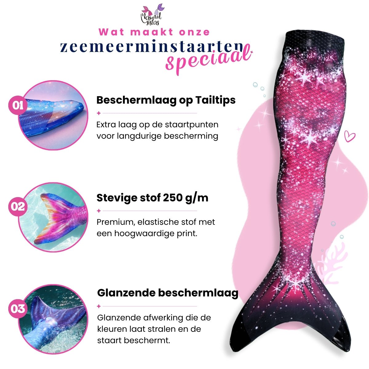 Zeemeermin staart Pink Passion