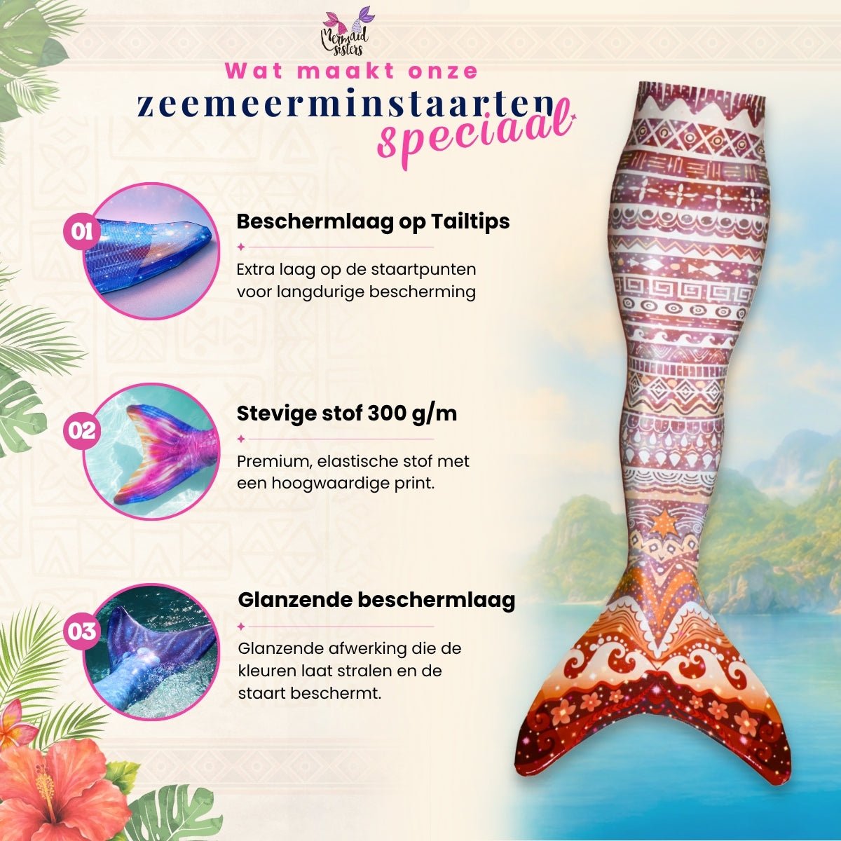 Zeemeermin staart Prinses Vaiana