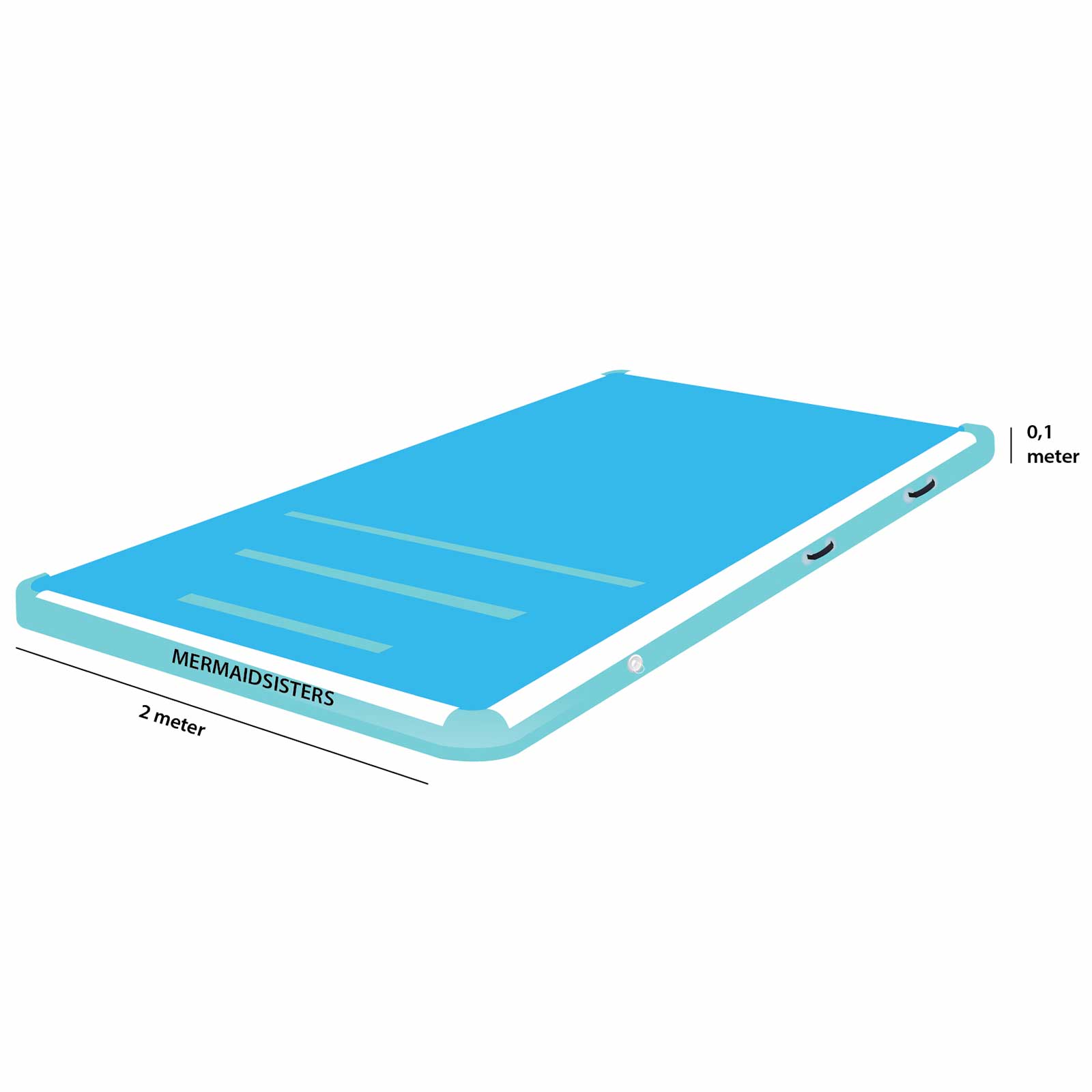 AirTrack blauw 2 meter breed 10 cm hoog AirTrack blauw 2 meter breed 10 cm hoog