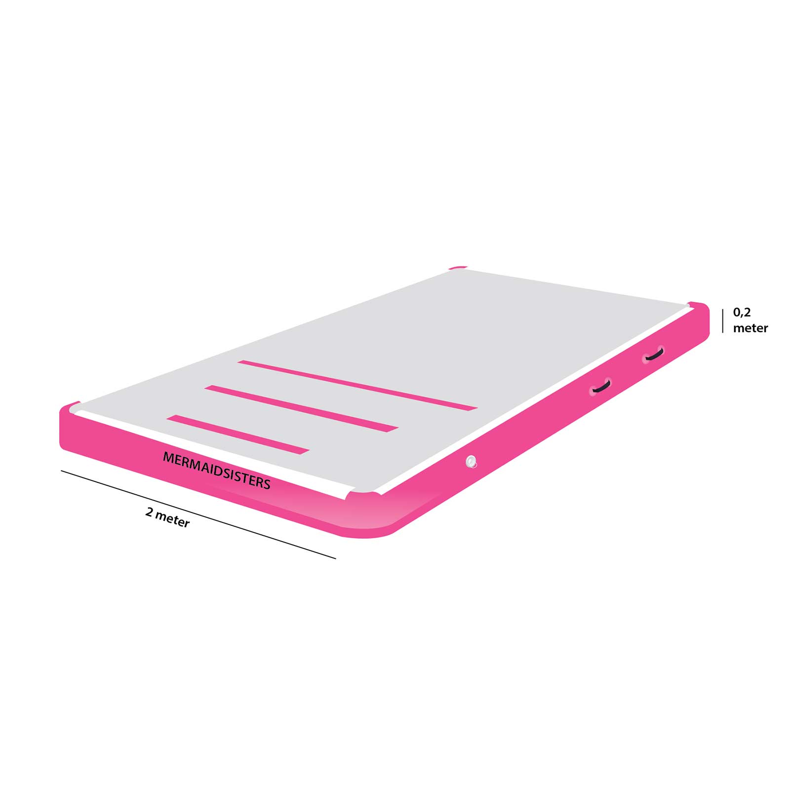 AirTrack roze 2 meter breed 20 cm hoog AirTrack roze 2 meter breed 20 cm hoog