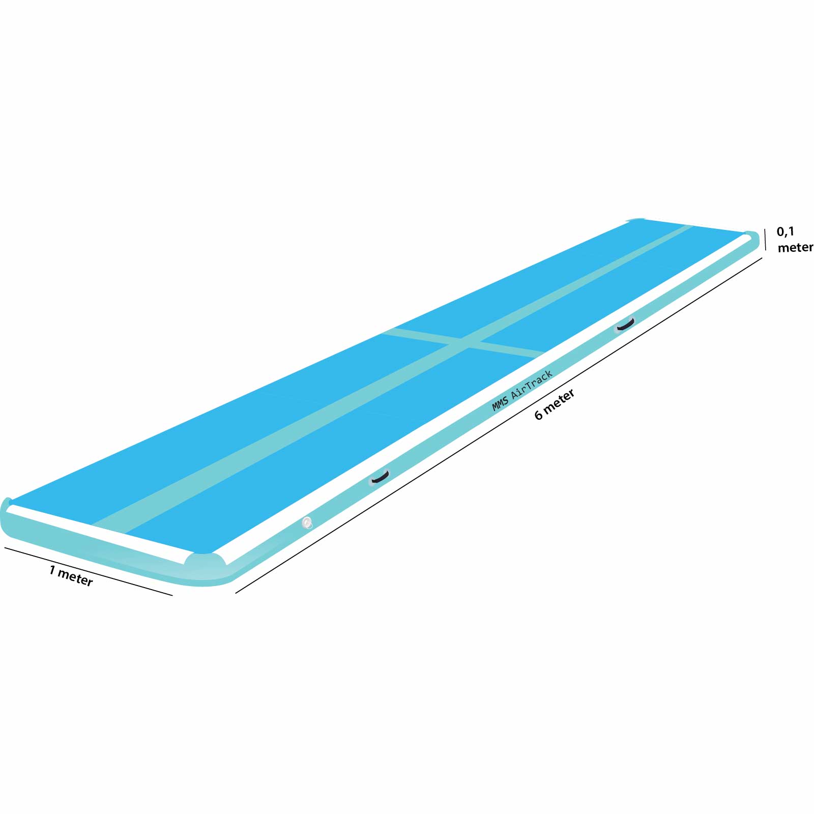 Airtrack 6 met x 1 x 0,1 blauw Airtrack 6 met x 1 x 0,1 blauw